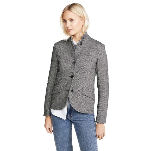 Rag and Bone Slade Knit Herringbone Blazer - Picture 1 of 5